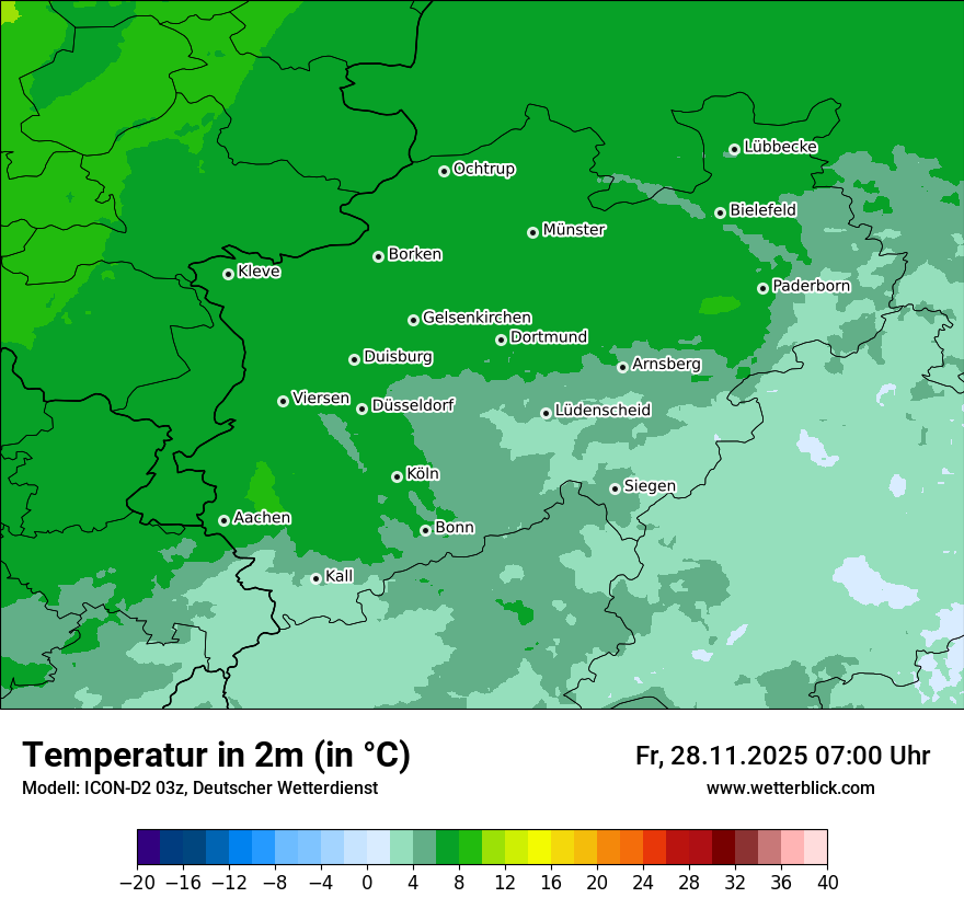 Modellkarten Temperatur