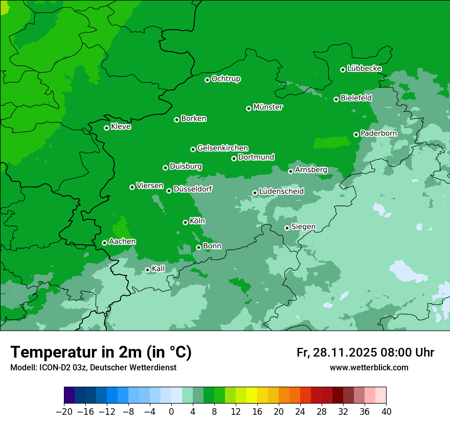 Modellkarten Temperatur
