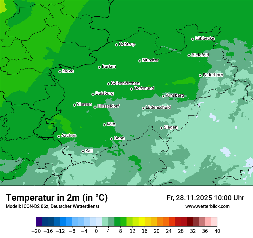 Modellkarten Temperatur