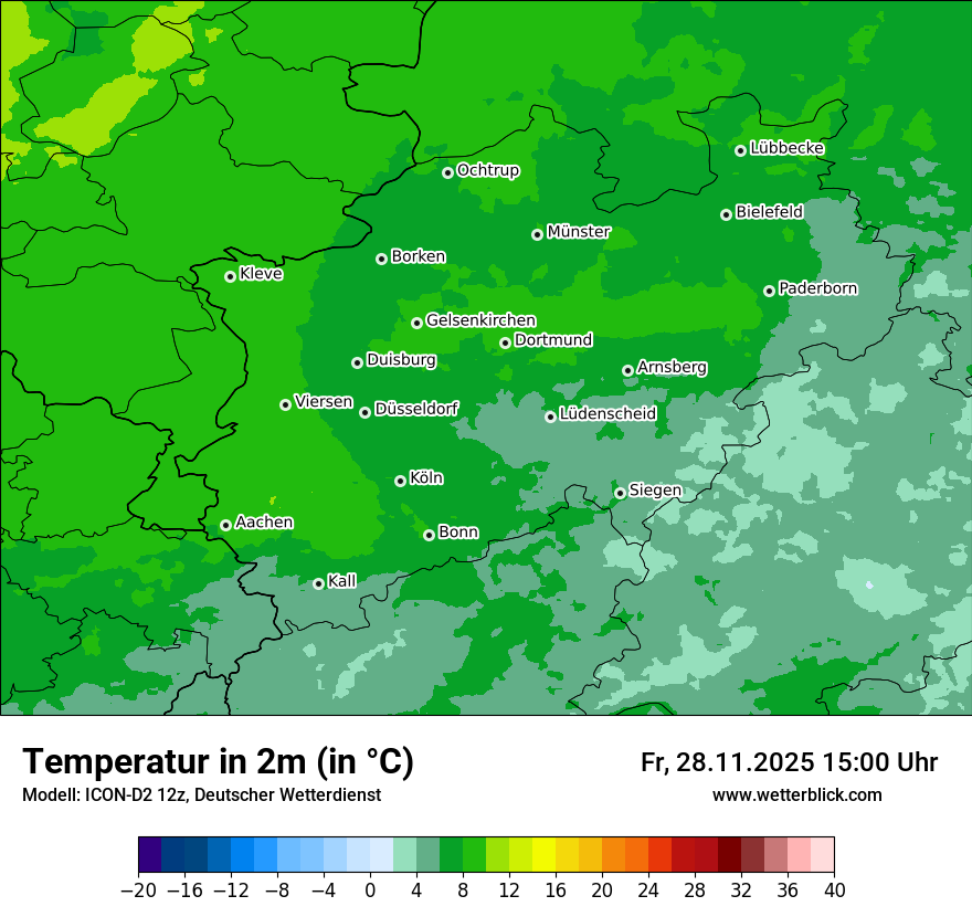 Modellkarten Temperatur