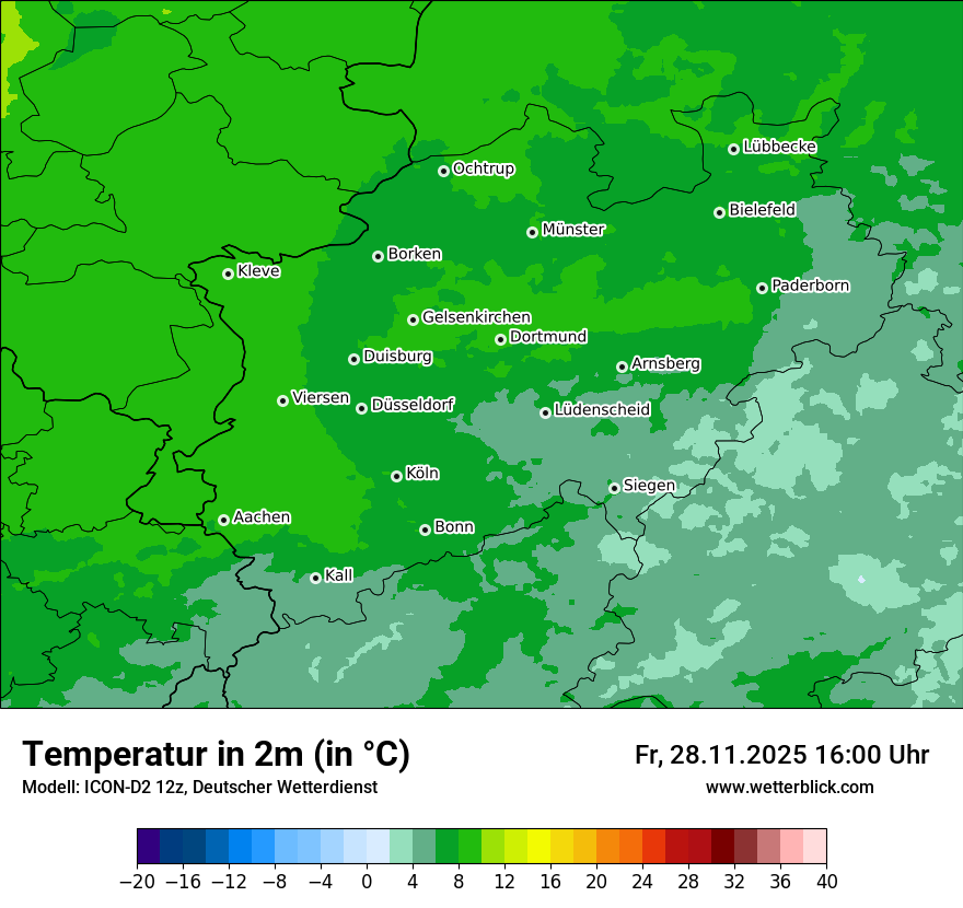 Modellkarten Temperatur