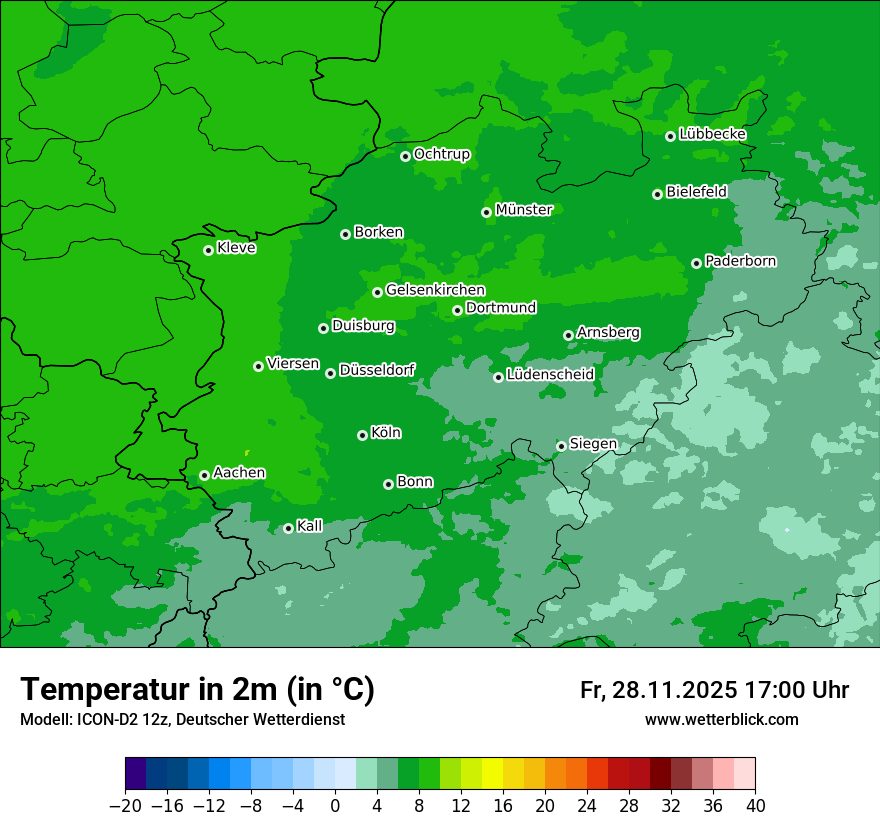 Modellkarten Temperatur