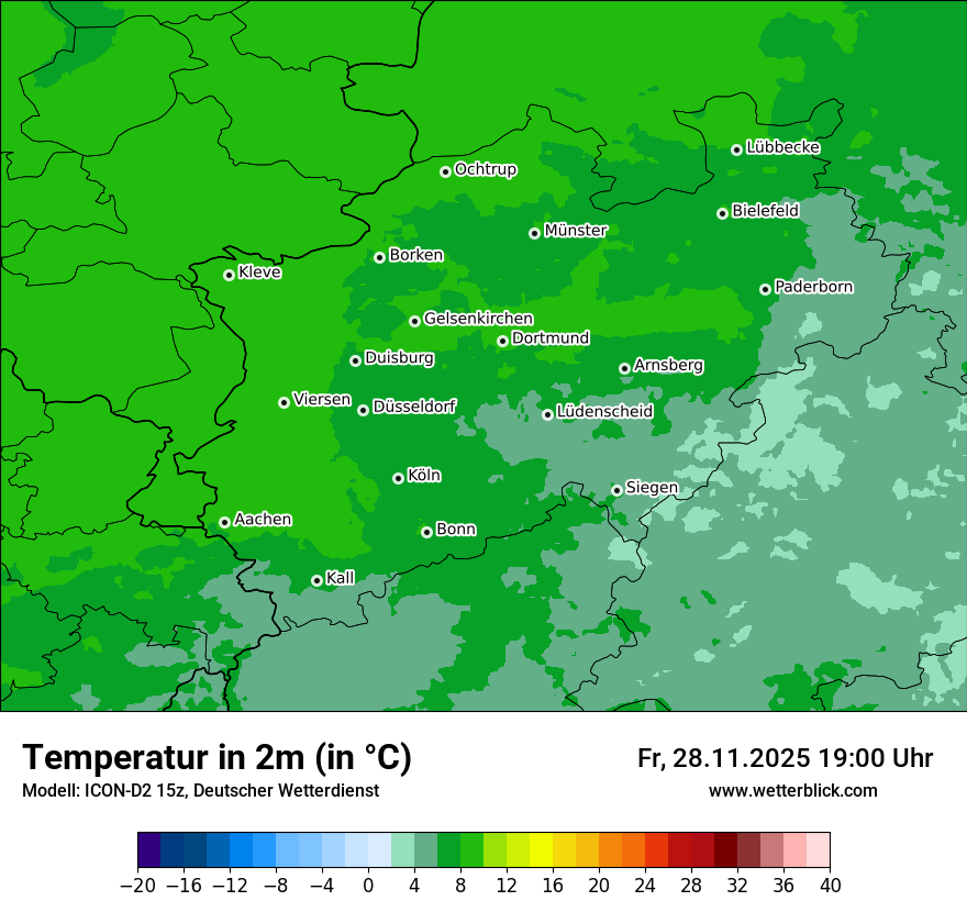 Modellkarten Temperatur