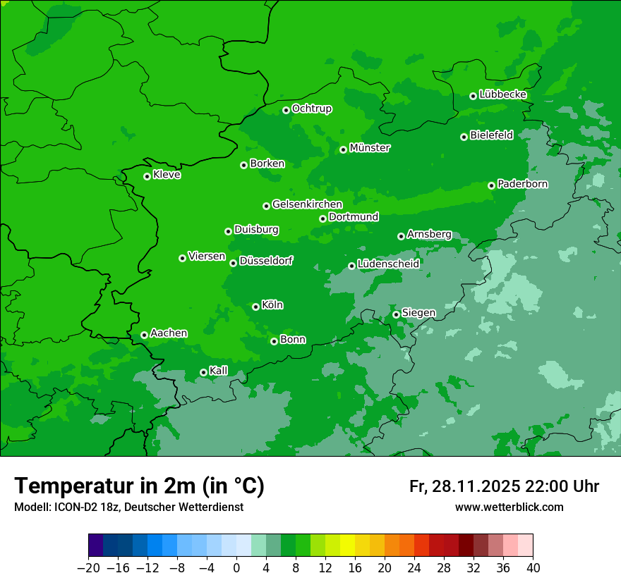 Modellkarten Temperatur