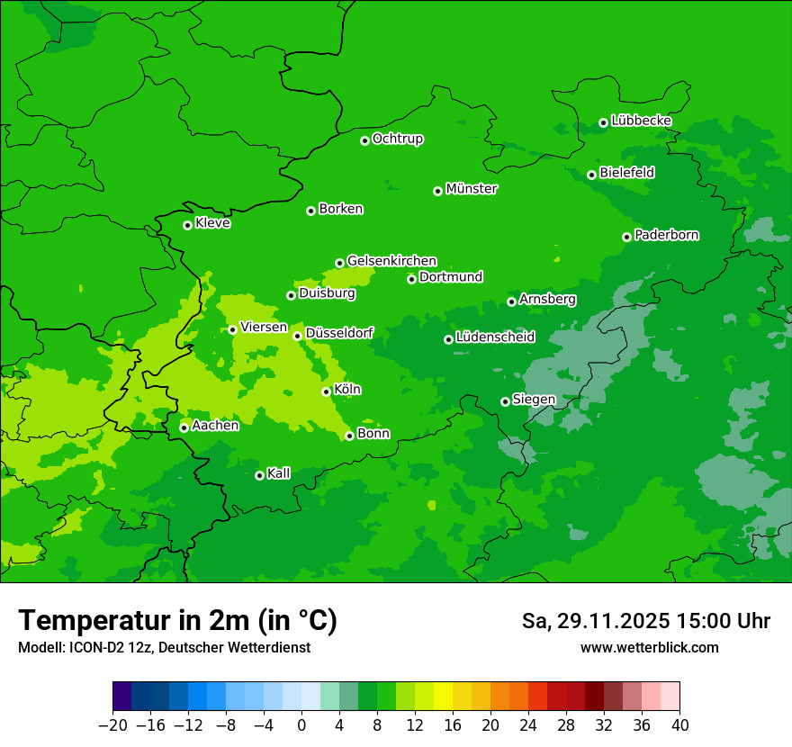 Modellkarten Temperatur
