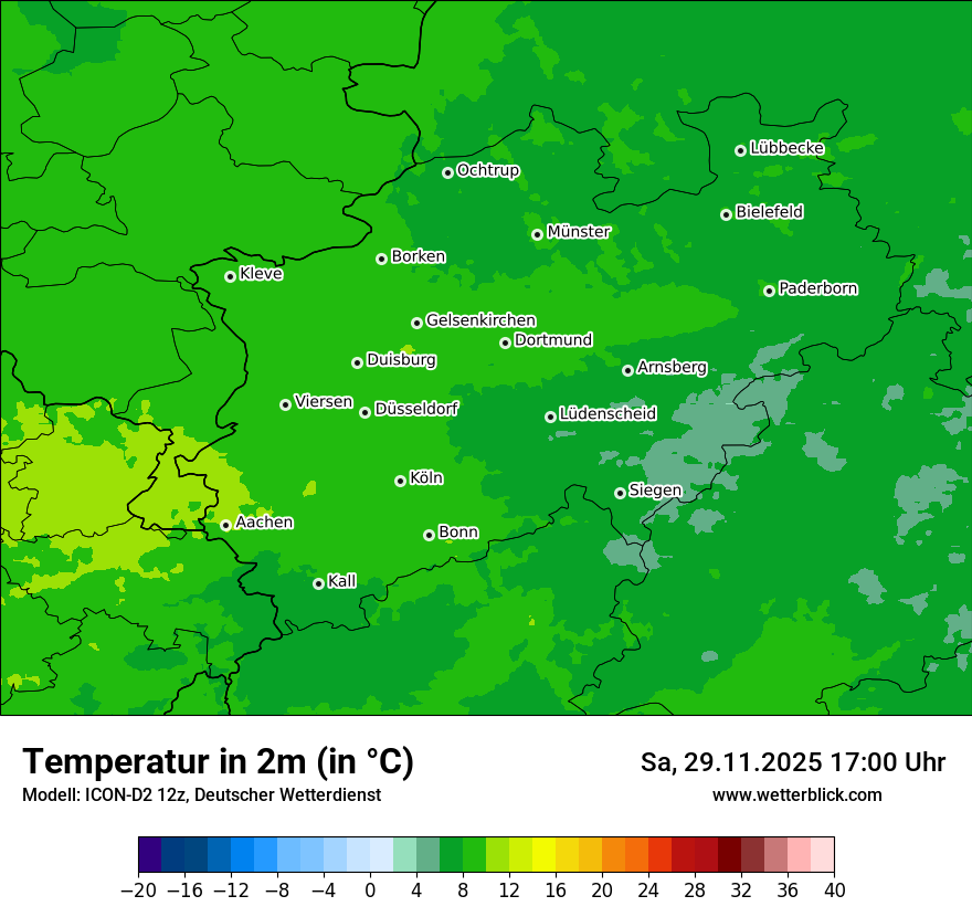 Modellkarten Temperatur