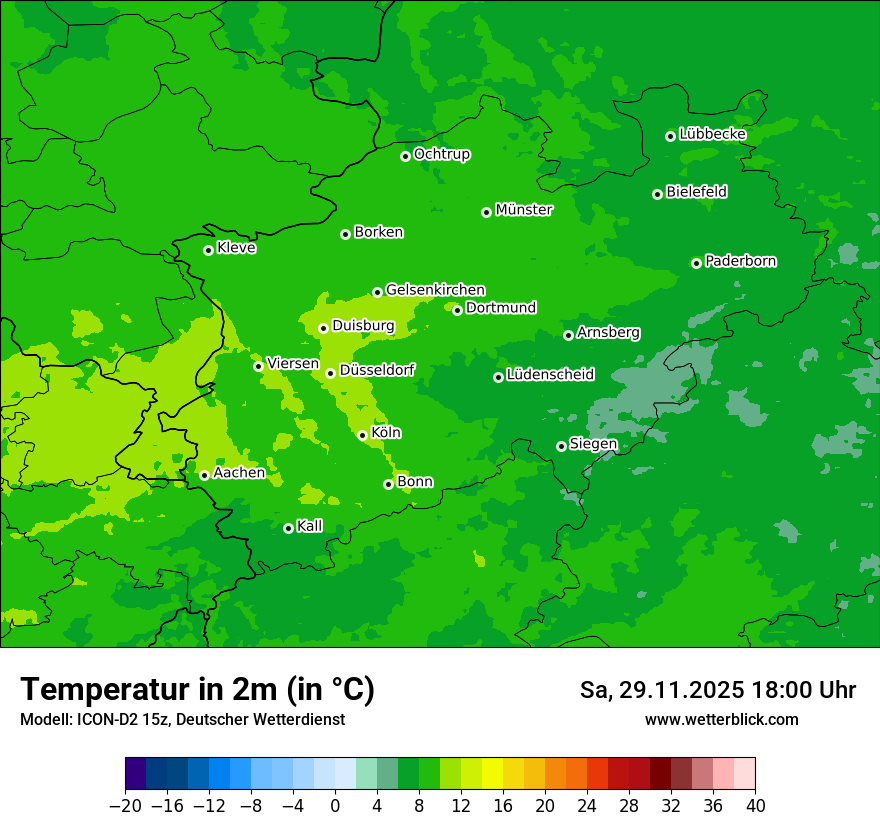 Modellkarten Temperatur