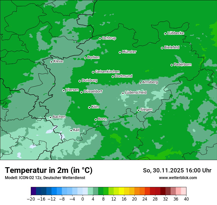Modellkarten Temperatur