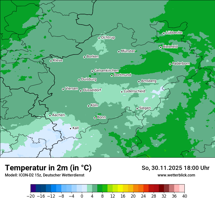 Modellkarten Temperatur