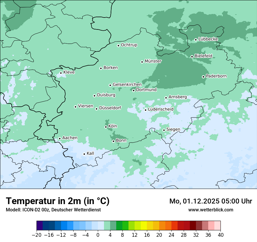Modellkarten Temperatur