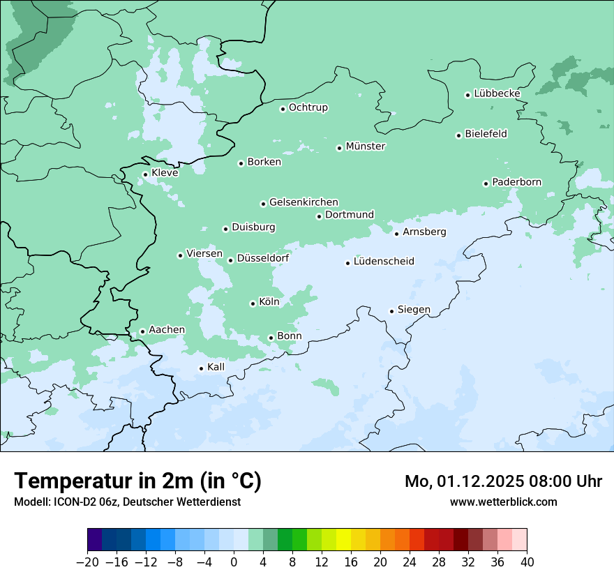 Modellkarten Temperatur