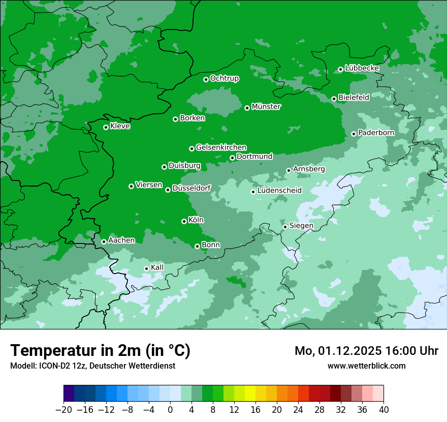 Modellkarten Temperatur