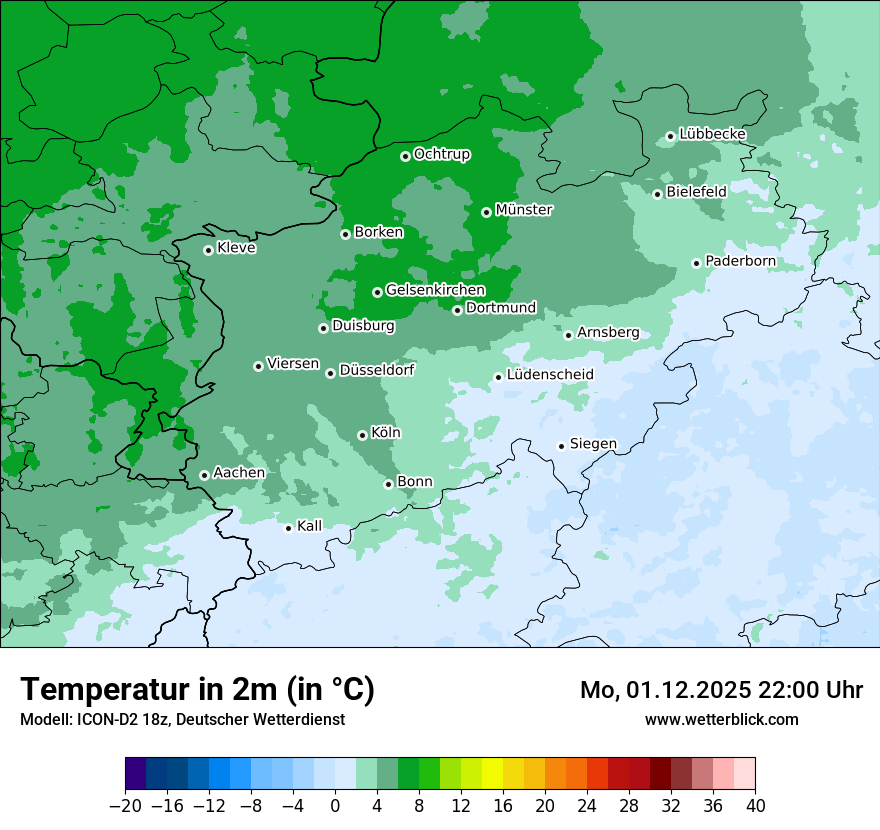 Modellkarten Temperatur