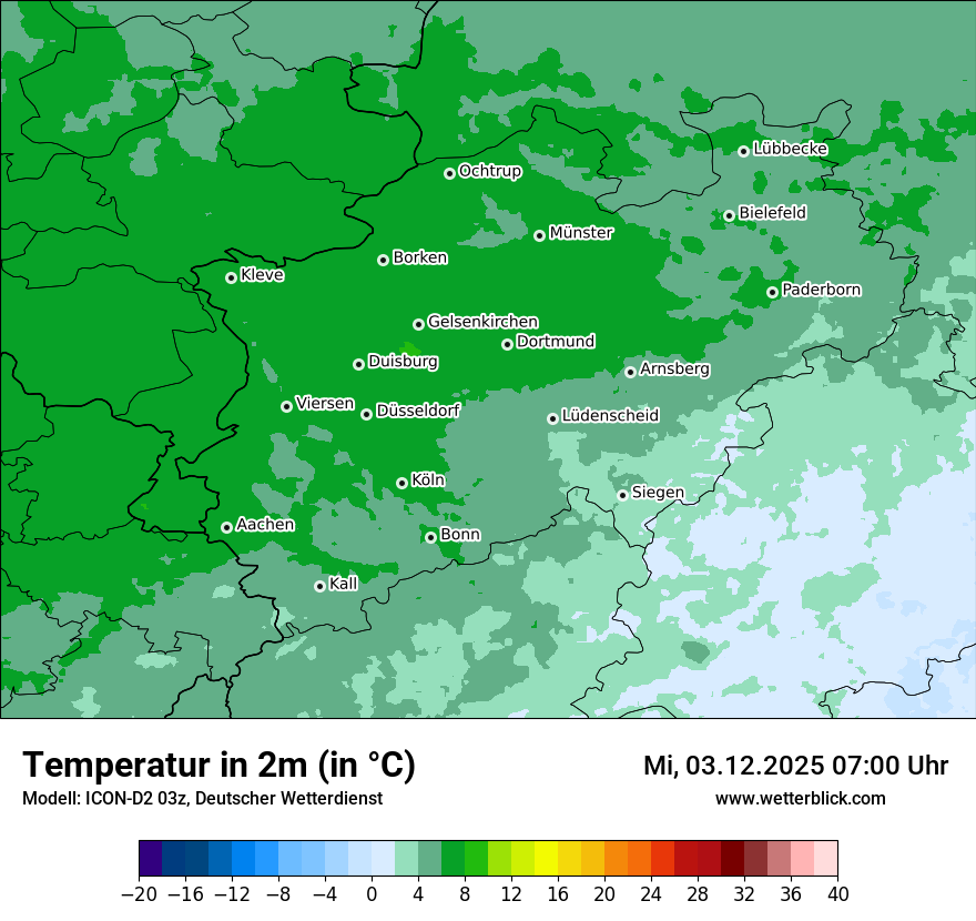 Modellkarten Temperatur