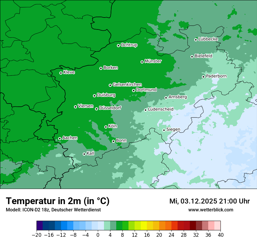 Modellkarten Temperatur