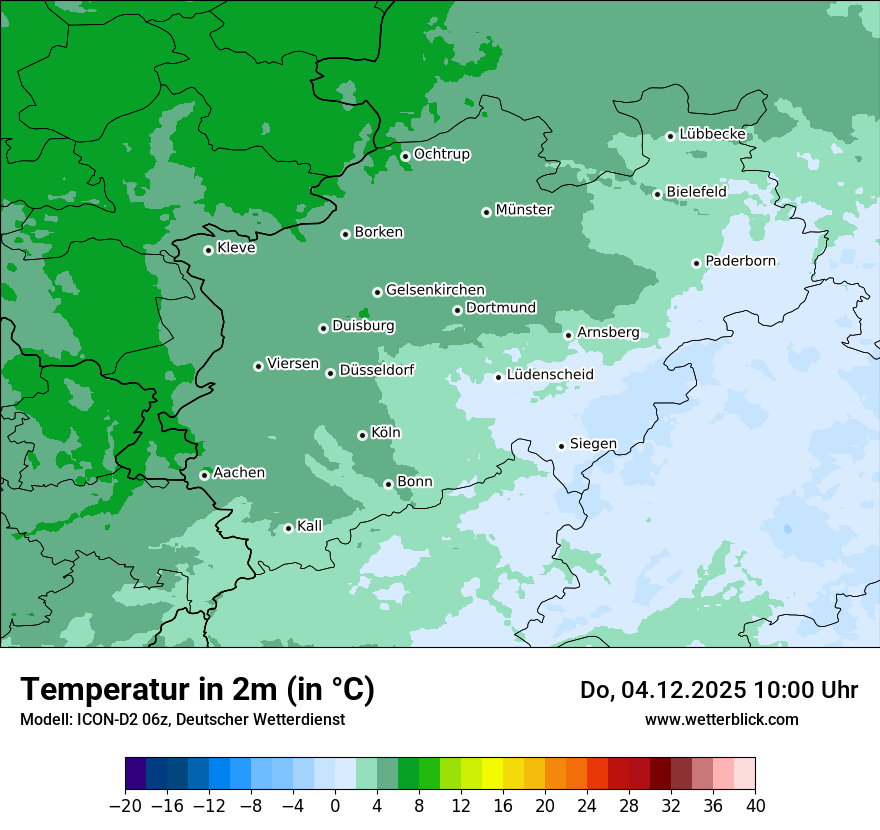 Modellkarten Temperatur
