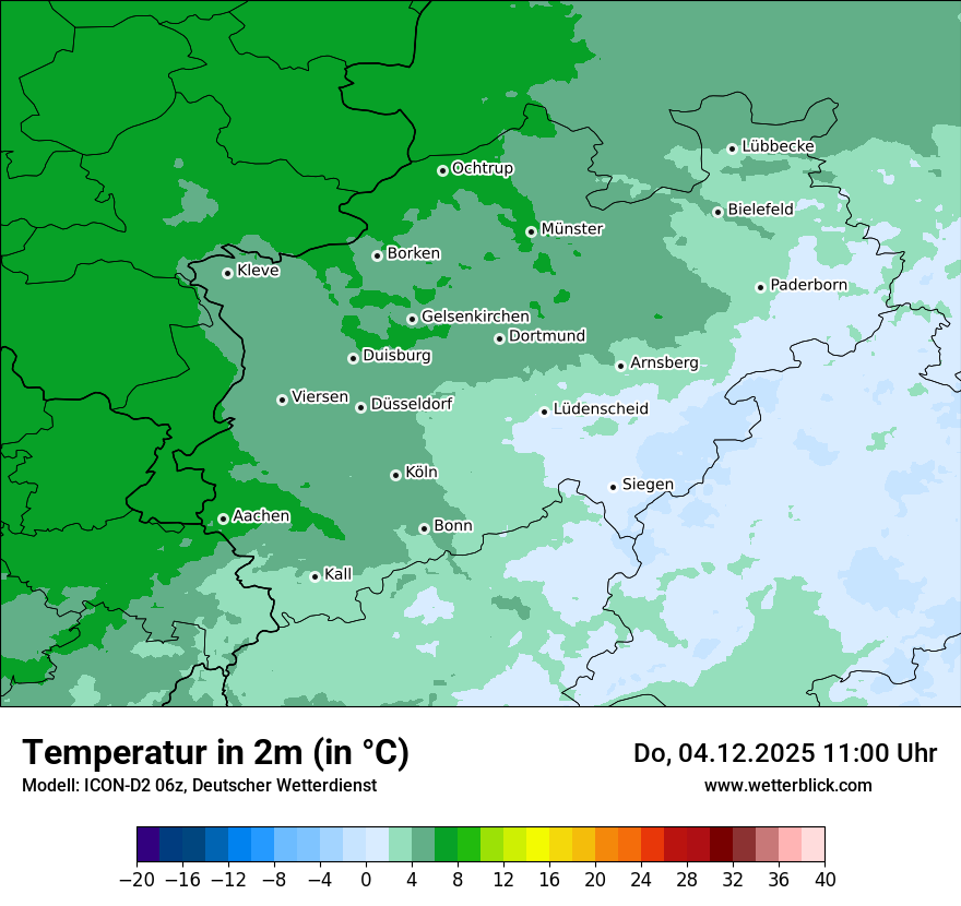 Modellkarten Temperatur