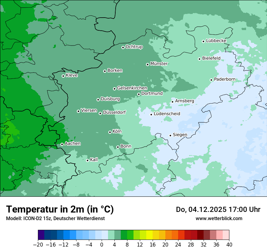 Modellkarten Temperatur