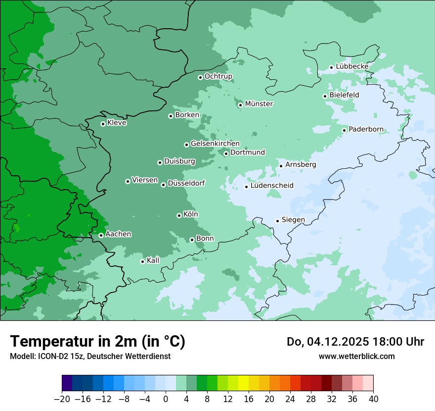 Modellkarten Temperatur