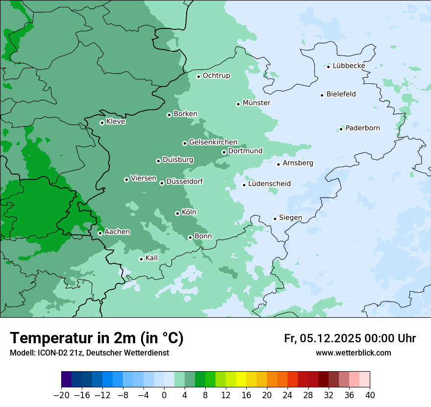 Modellkarten Temperatur