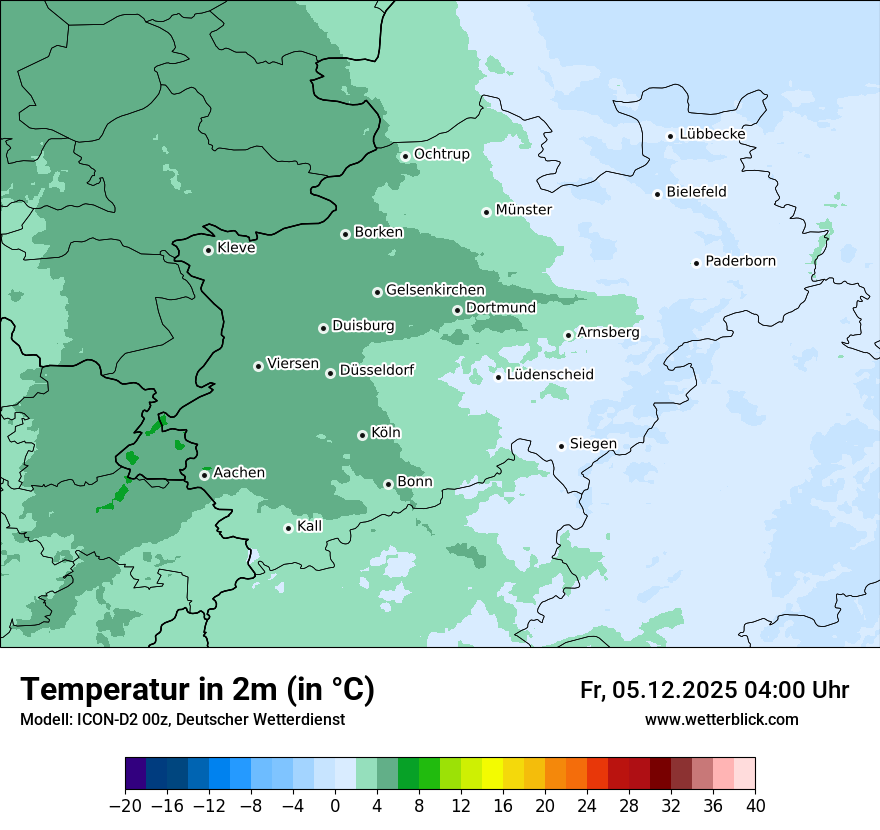 Modellkarten Temperatur
