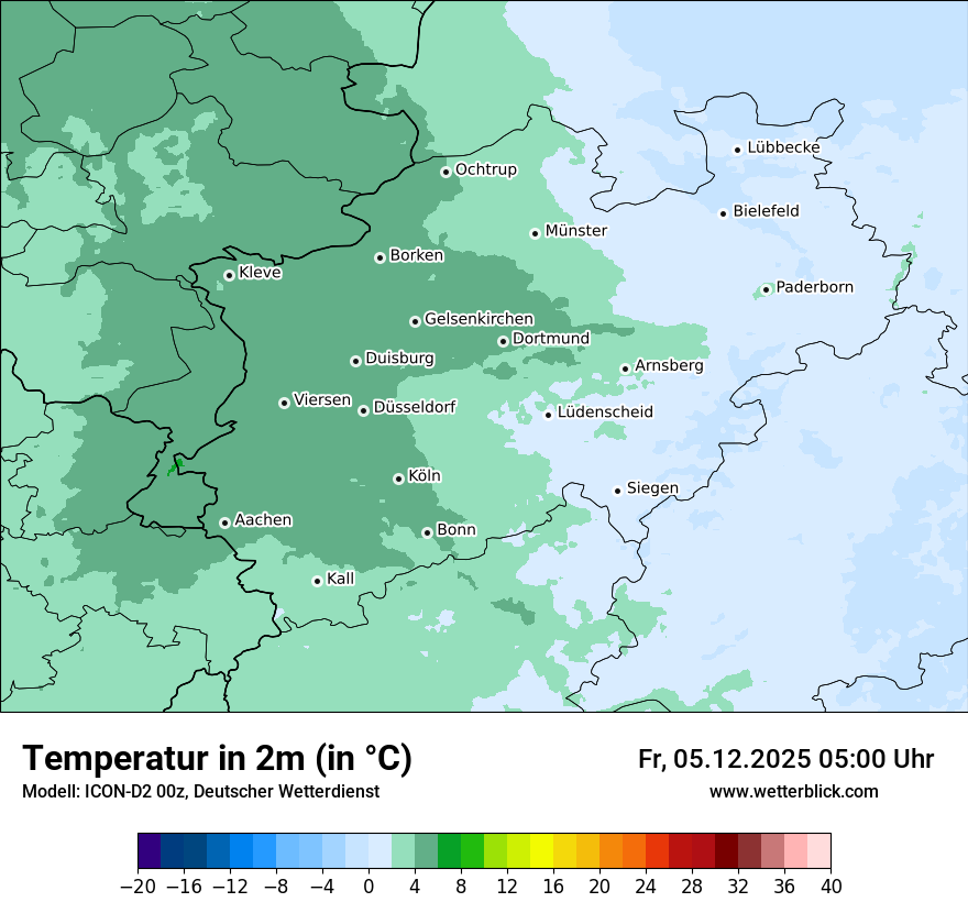 Modellkarten Temperatur