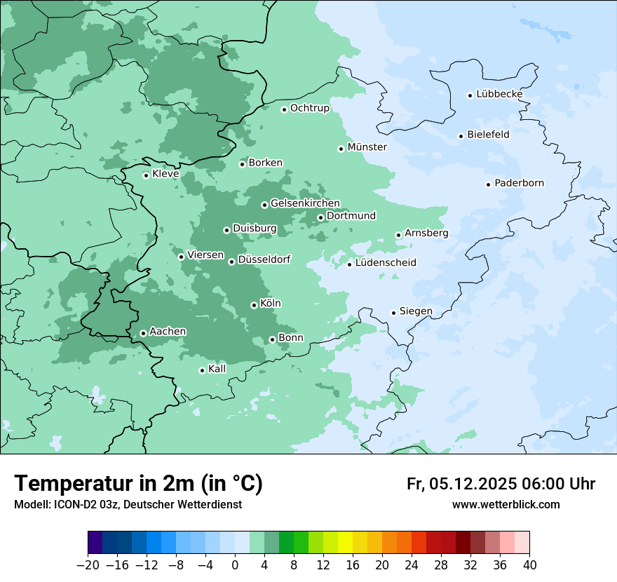 Modellkarten Temperatur