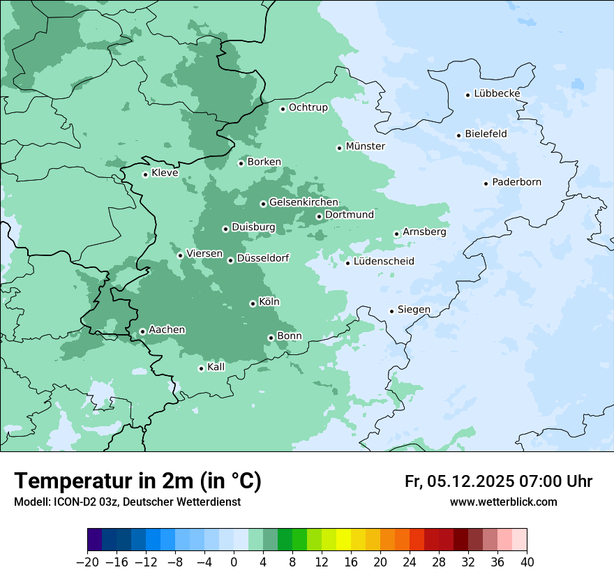 Modellkarten Temperatur