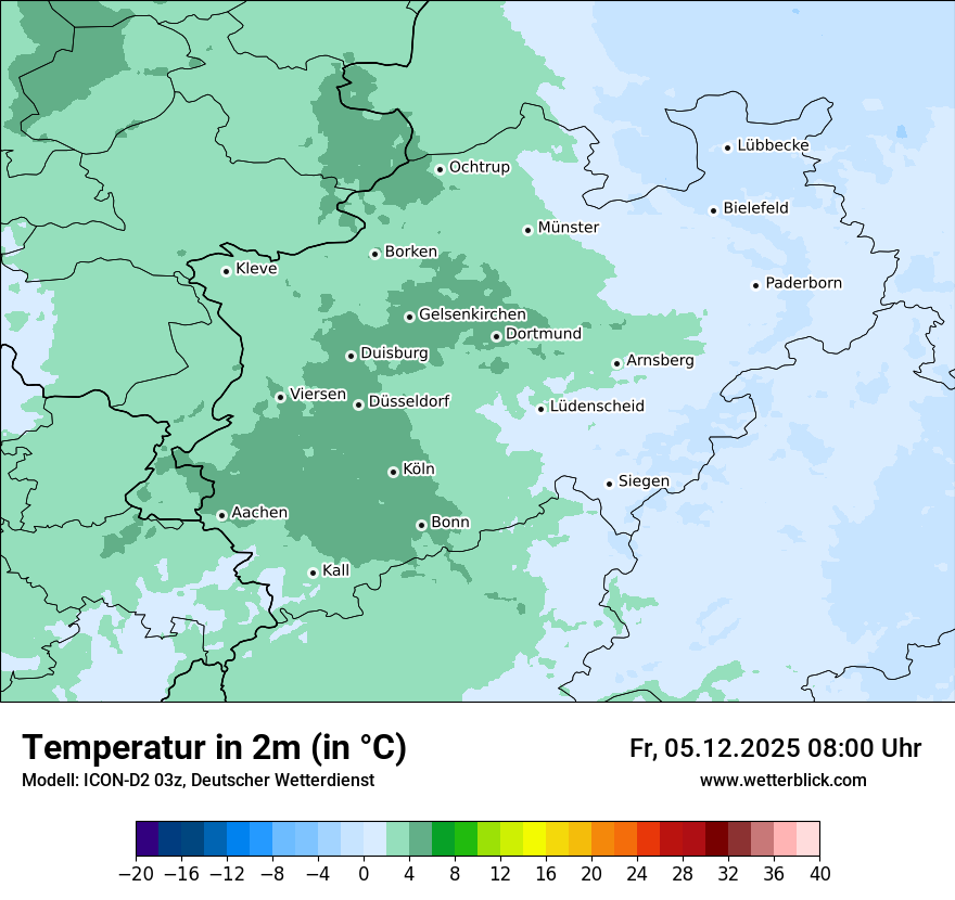 Modellkarten Temperatur