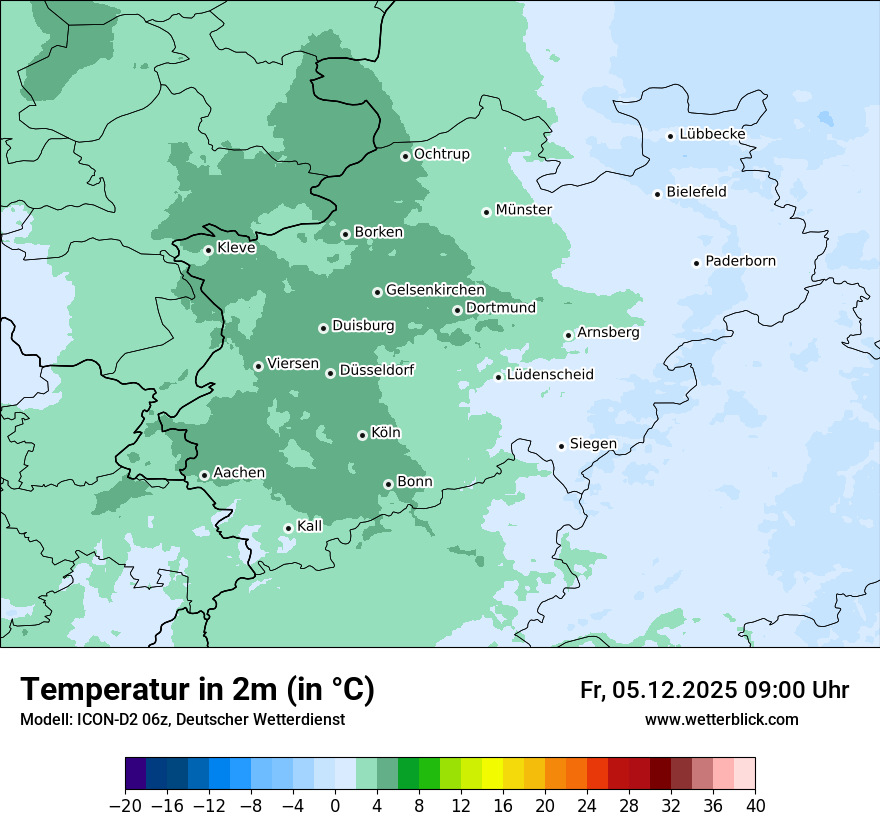 Modellkarten Temperatur
