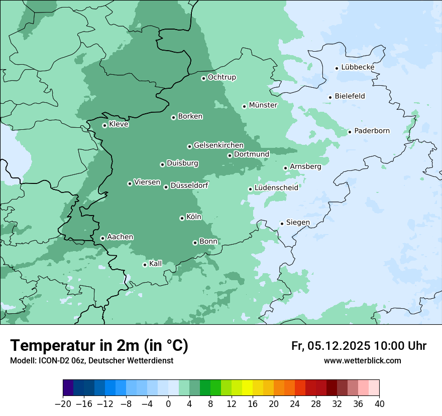 Modellkarten Temperatur