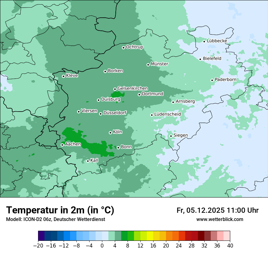 Modellkarten Temperatur