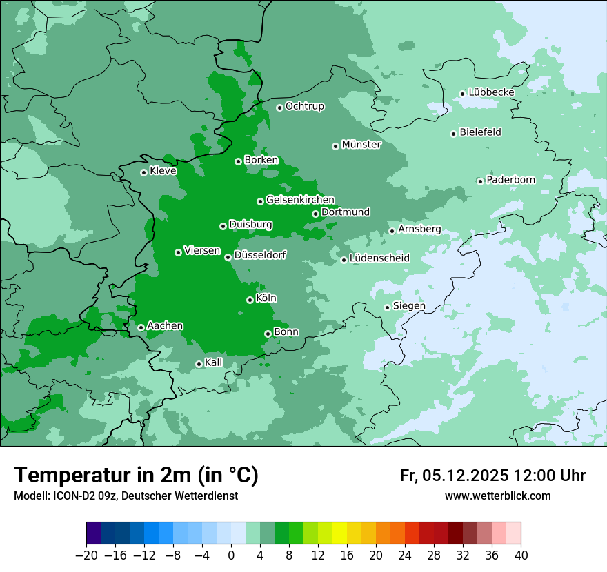 Modellkarten Temperatur