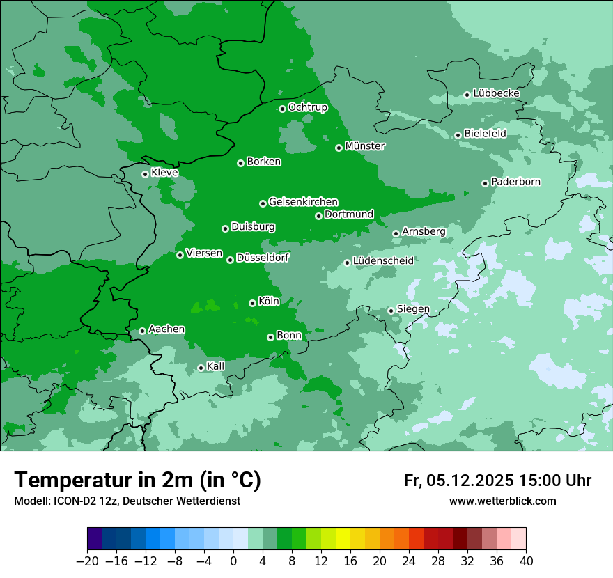 Modellkarten Temperatur