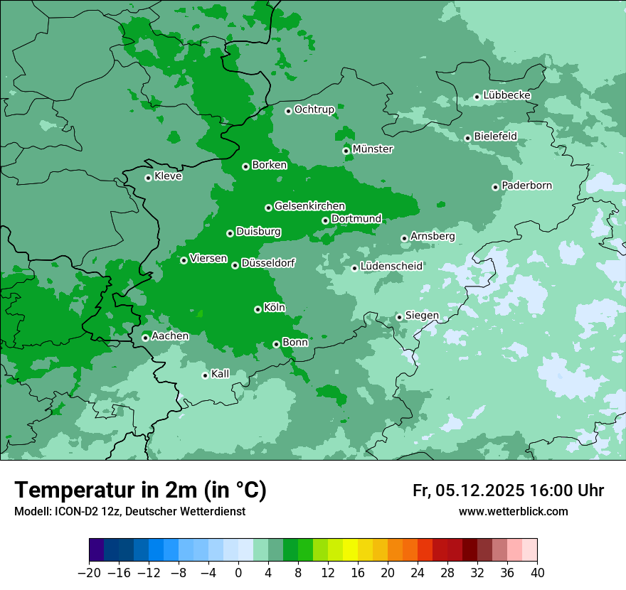 Modellkarten Temperatur