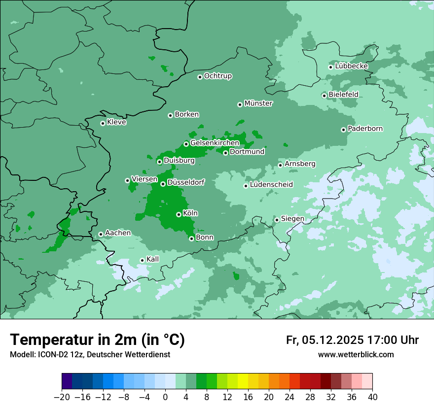 Modellkarten Temperatur