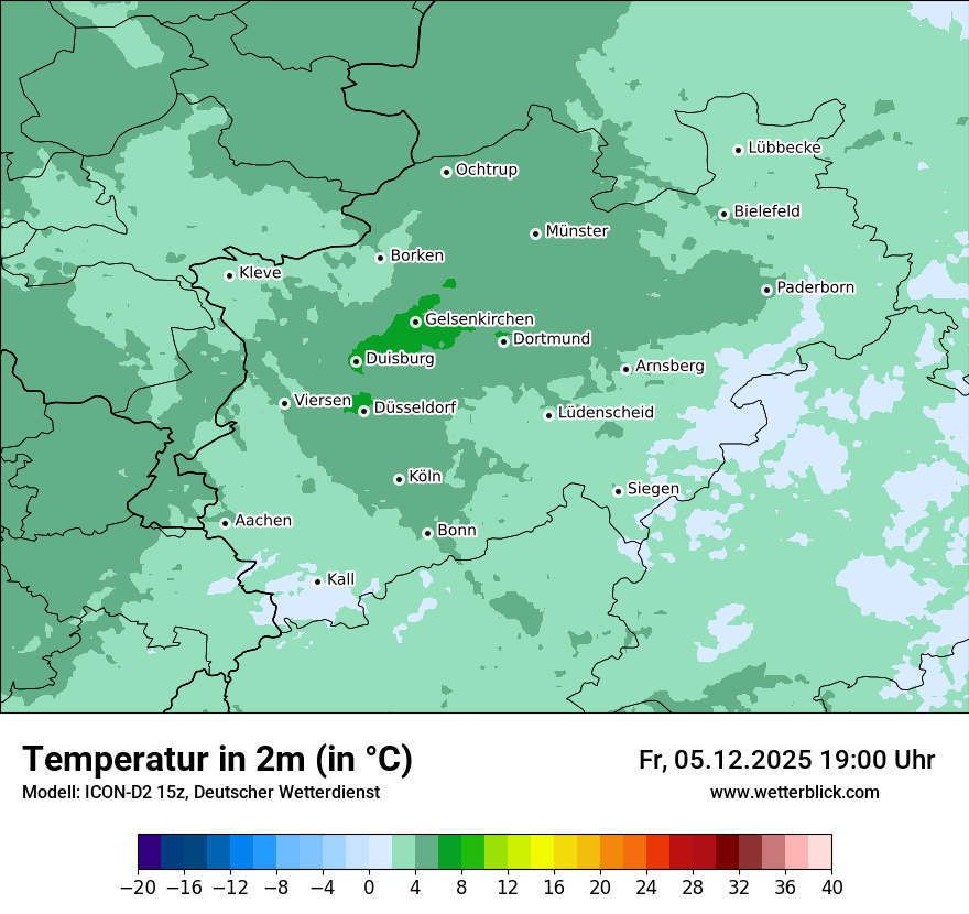 Modellkarten Temperatur