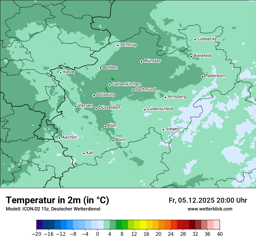 Modellkarten Temperatur