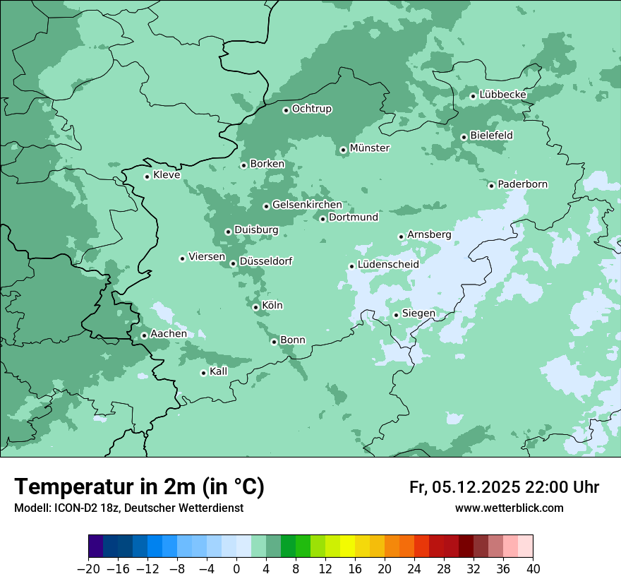 Modellkarten Temperatur