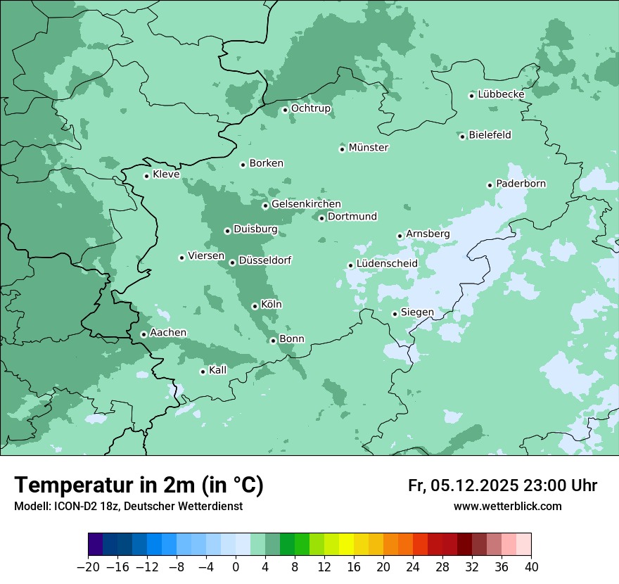 Modellkarten Temperatur