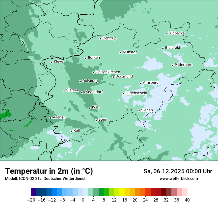 Modellkarten Temperatur