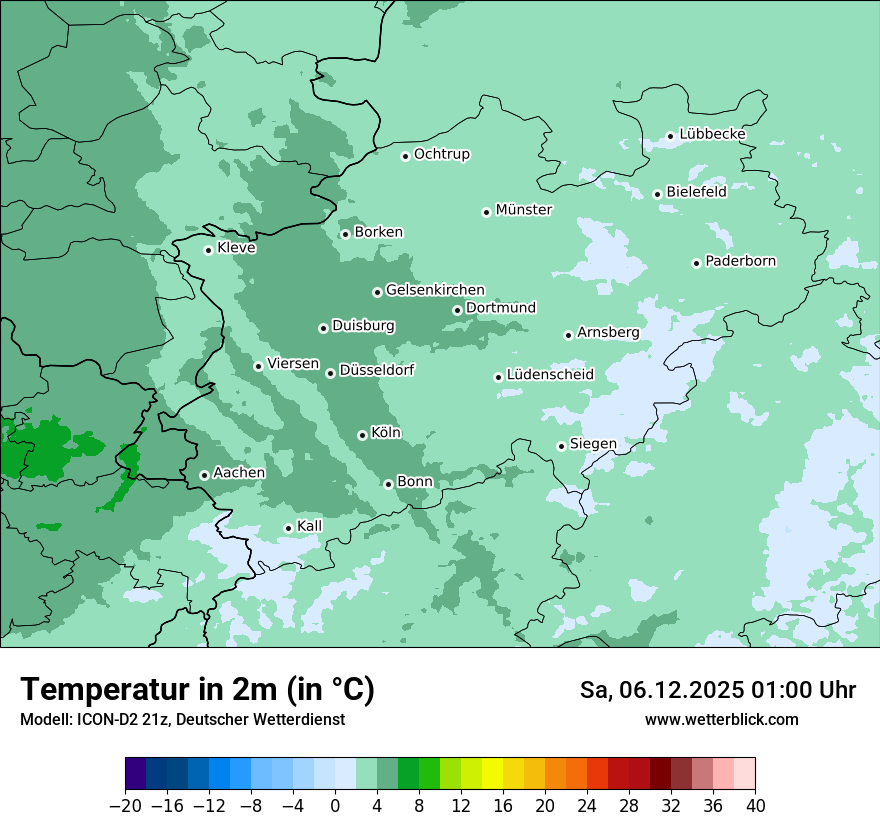 Modellkarten Temperatur
