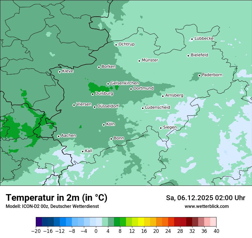 Modellkarten Temperatur