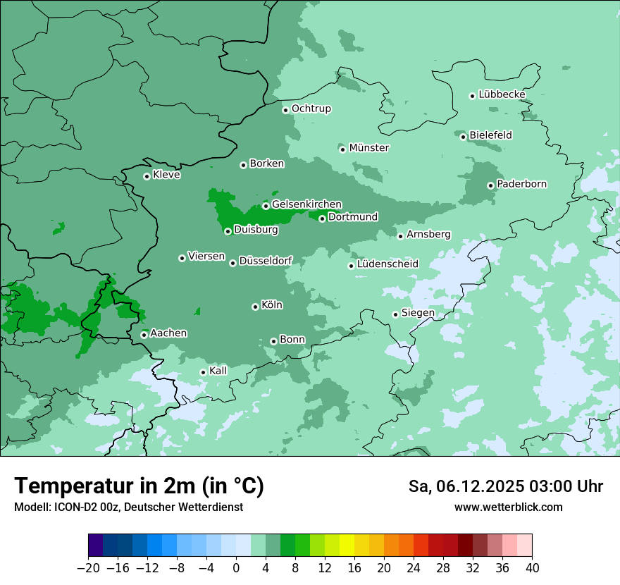Modellkarten Temperatur