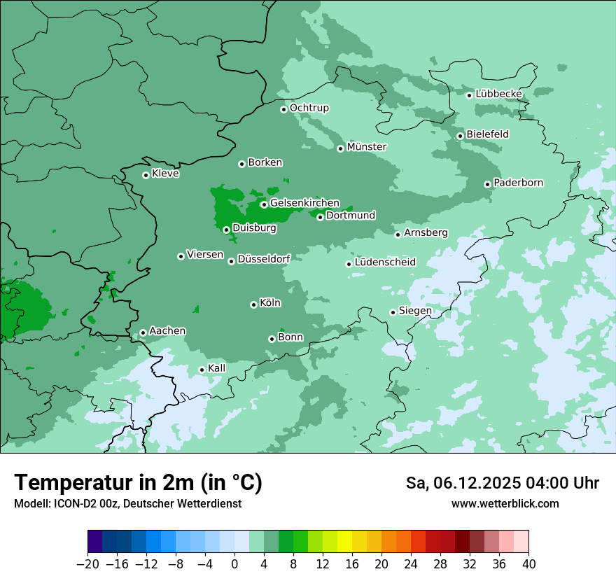 Modellkarten Temperatur