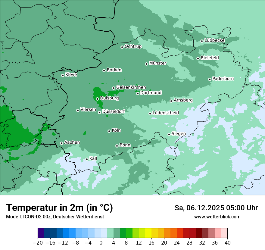 Modellkarten Temperatur