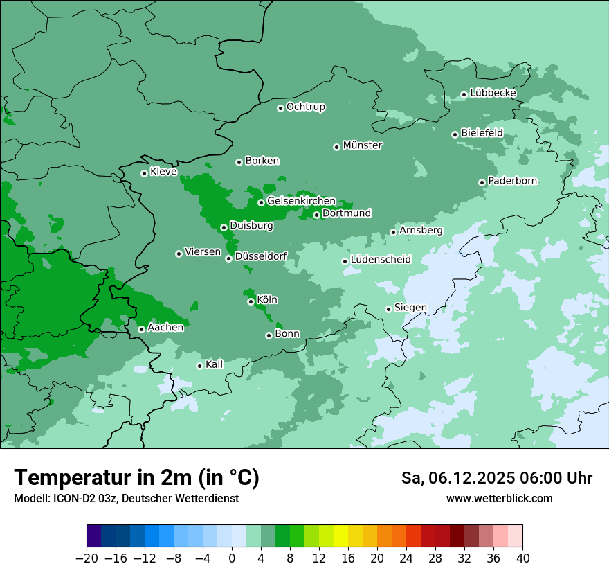 Modellkarten Temperatur