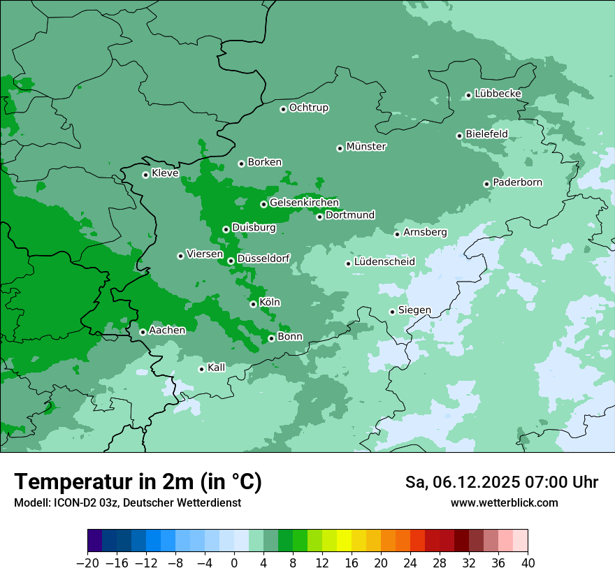 Modellkarten Temperatur