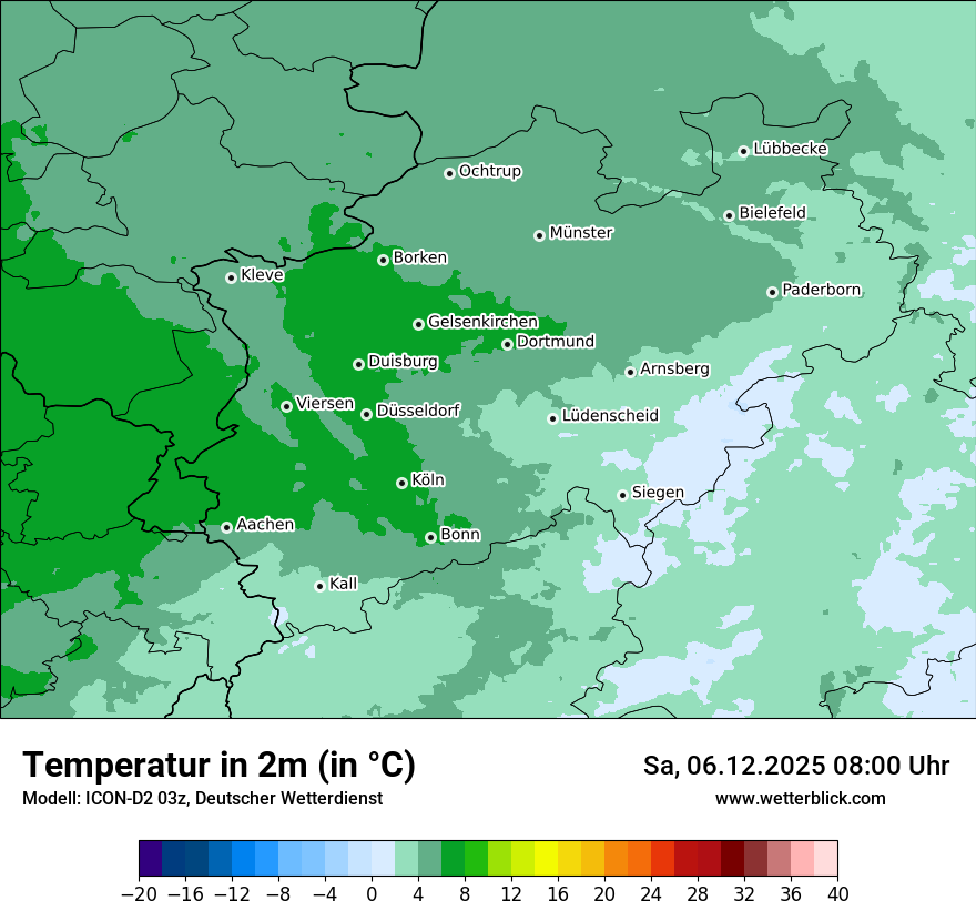 Modellkarten Temperatur