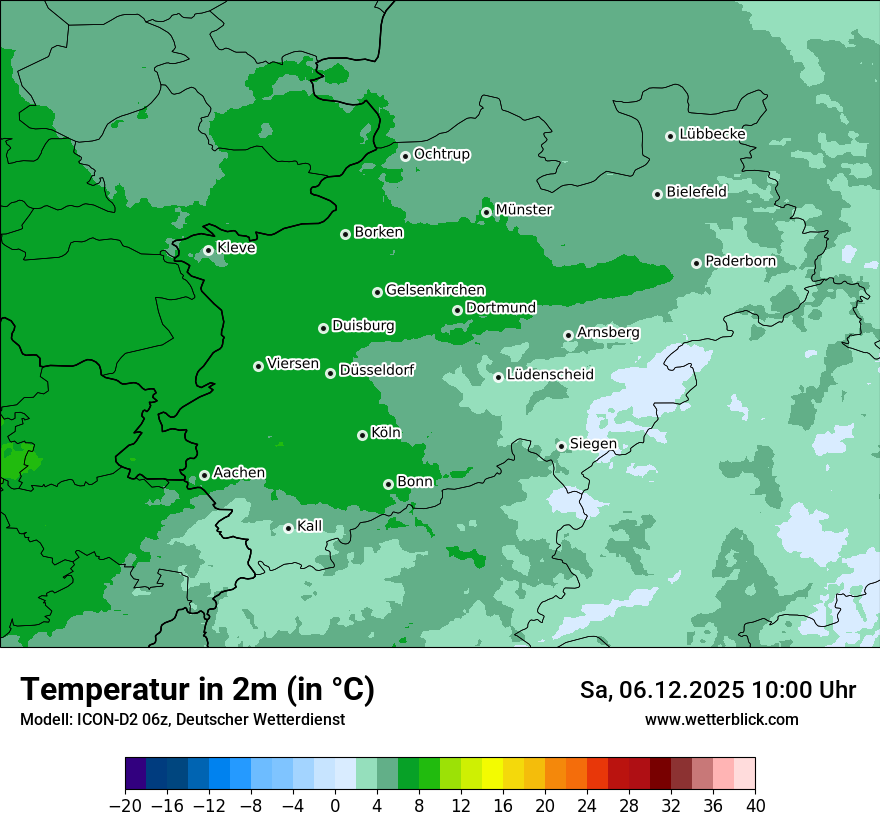 Modellkarten Temperatur